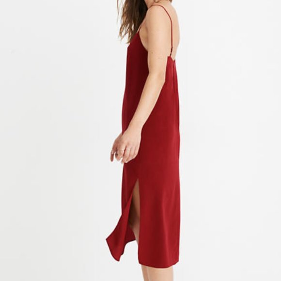 MADEWELL SILK EVA SIDE SLIT DRESS - SIZE 6 - Picture 3 of 9